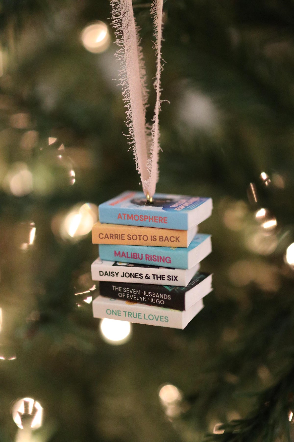 Taylor Jenkins Reid Mini Book Stack Ornament
