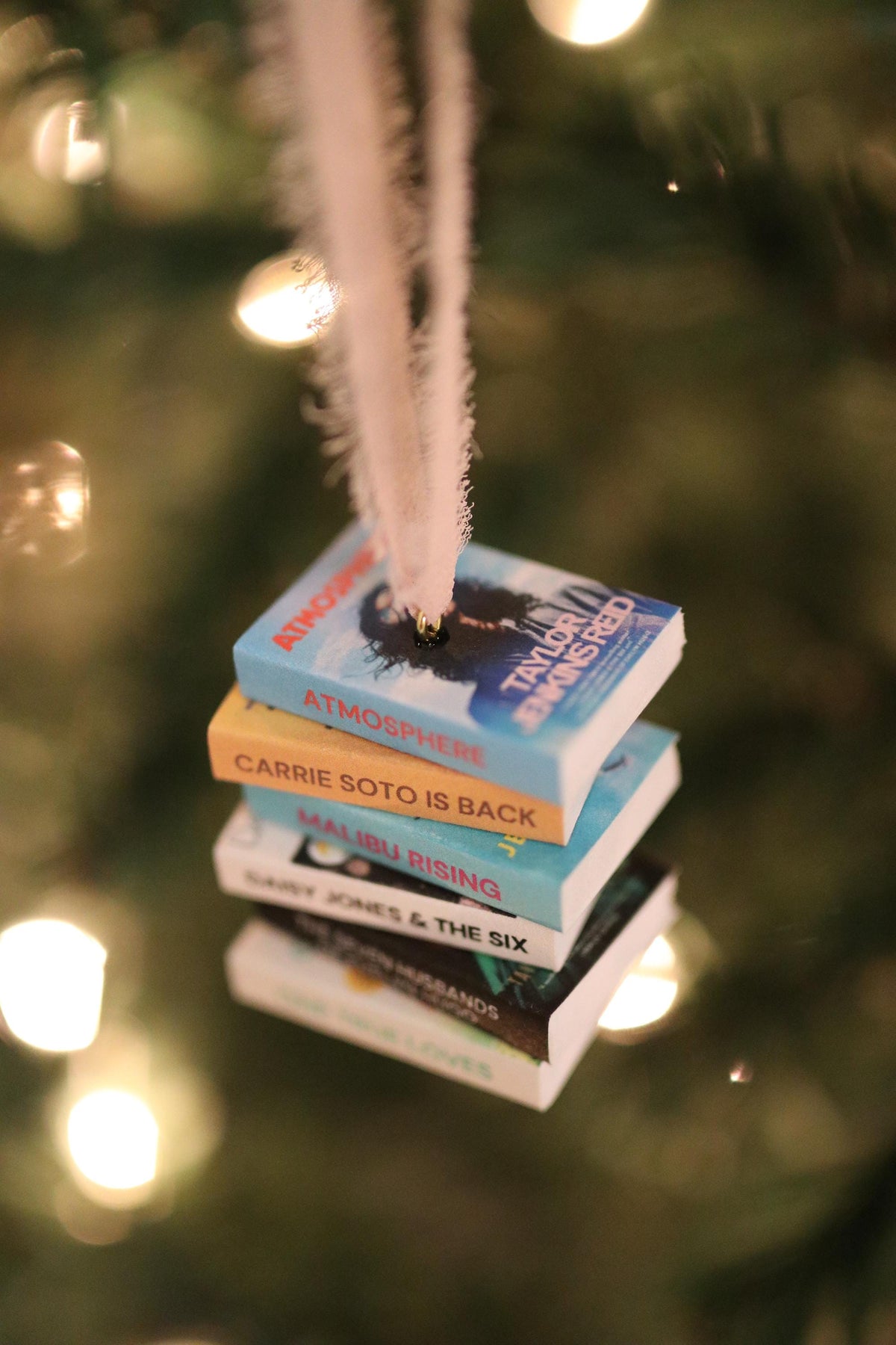 Taylor Jenkins Reid Mini Book Stack Ornament