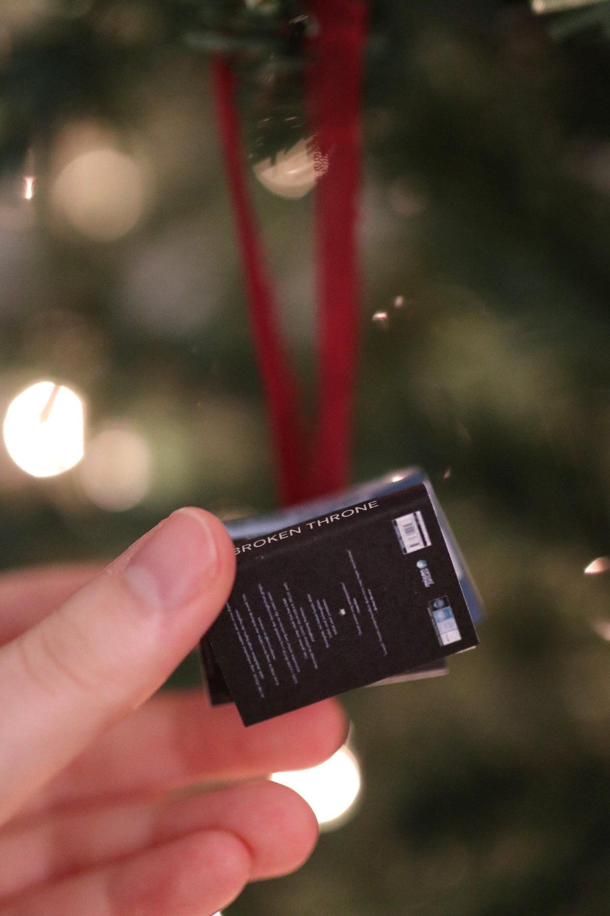 Red Queen Mini Book Stack Ornament