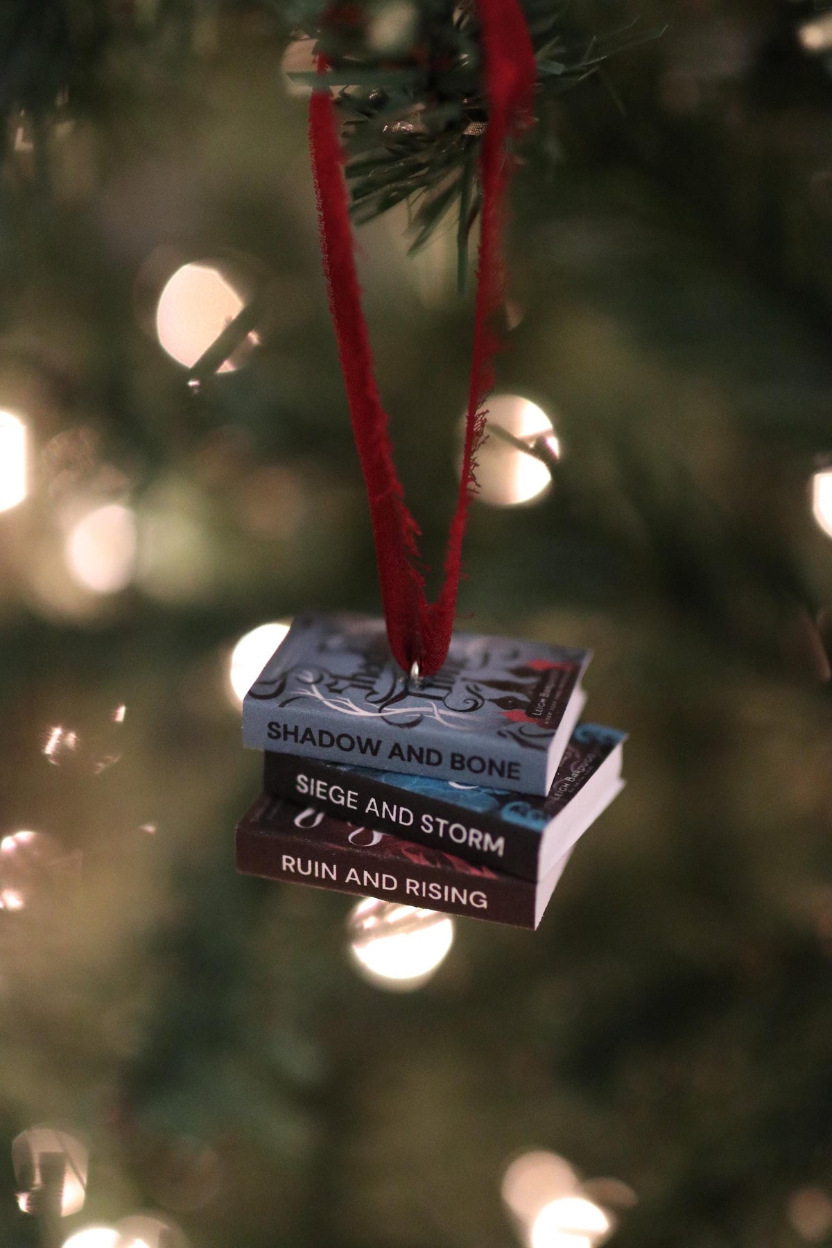 Shadow and Bone Mini Book Stack Ornament