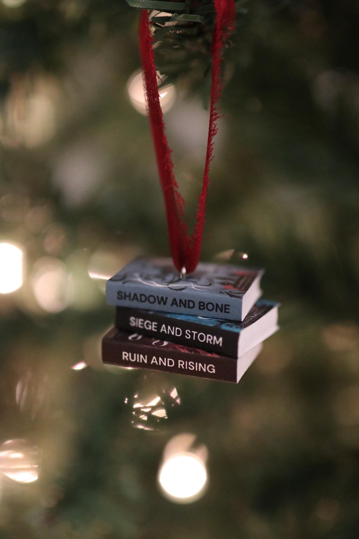 Shadow and Bone Mini Book Stack Ornament