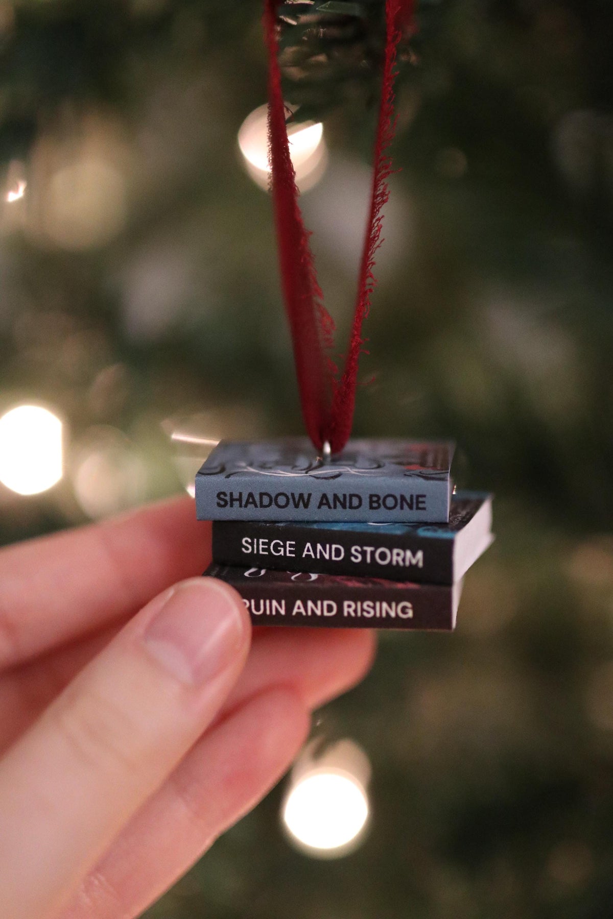 Shadow and Bone Mini Book Stack Ornament