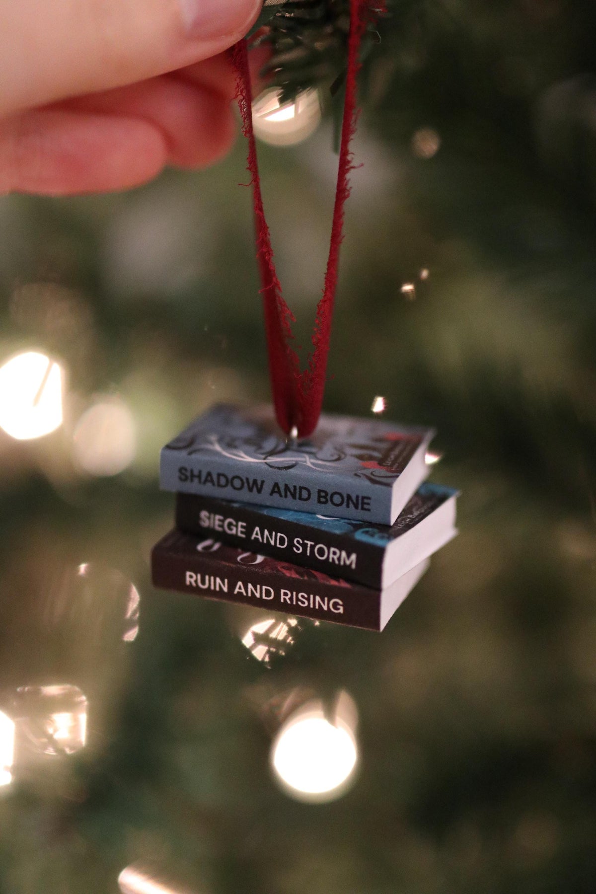 Shadow and Bone Mini Book Stack Ornament