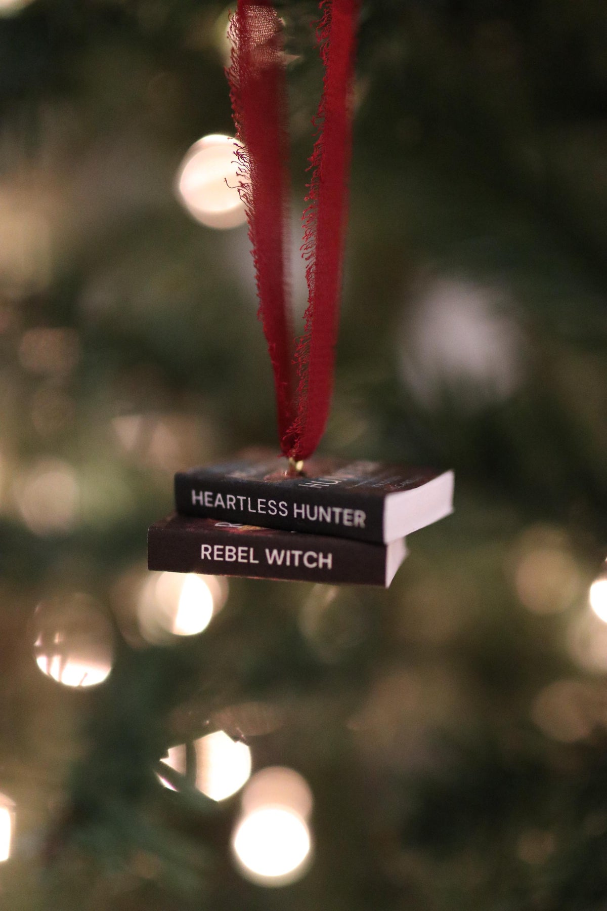 The Crimson Moth Mini Book Stack Ornament