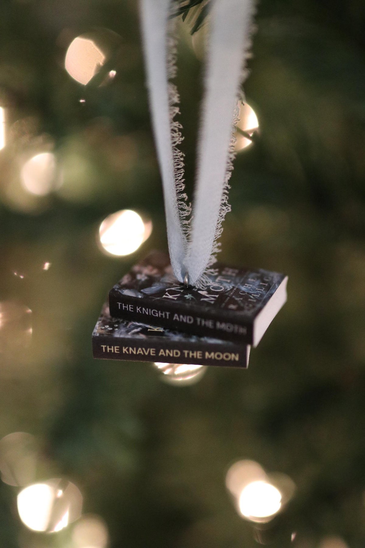 The Knight and the Moth Mini Book Stack Ornament
