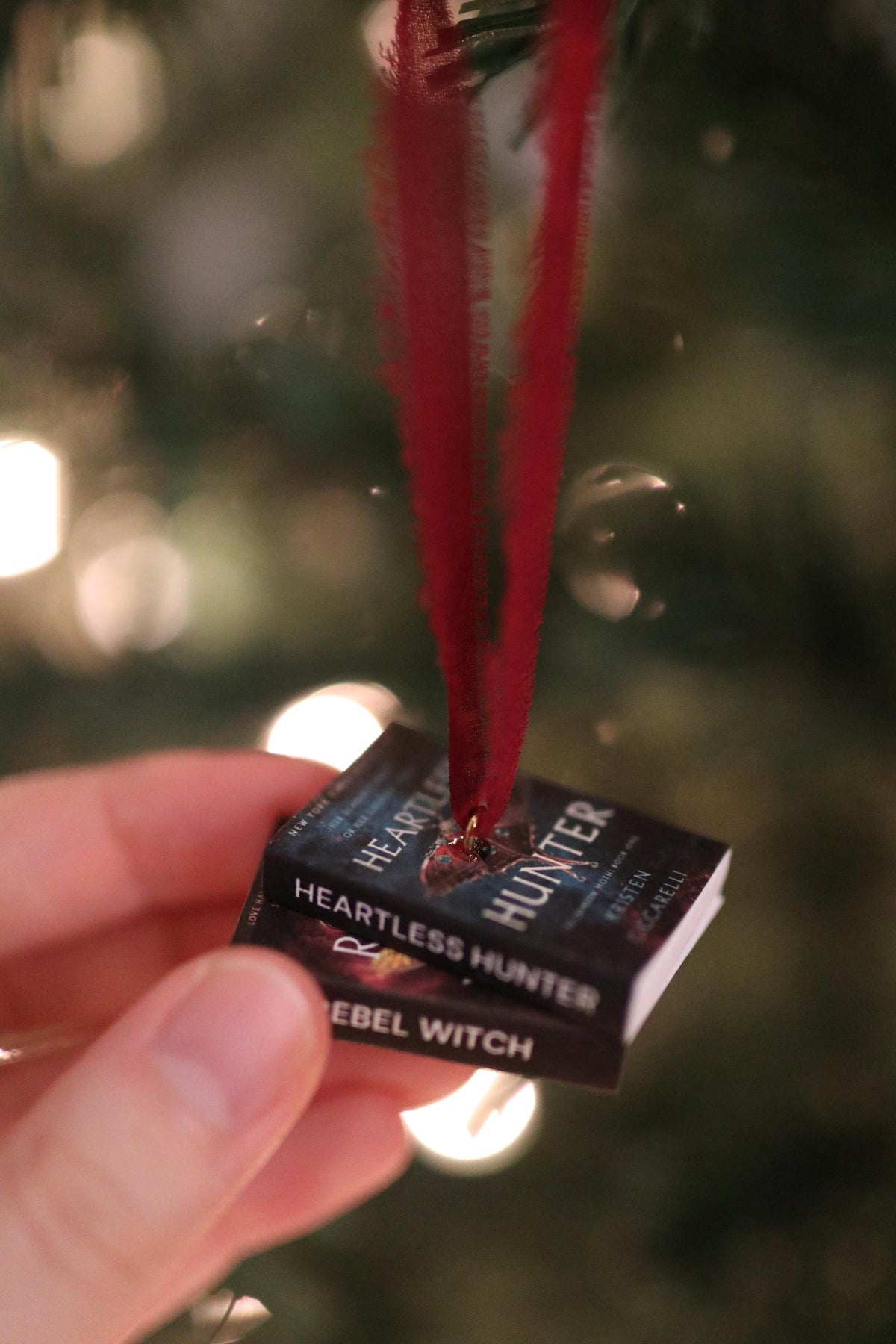 The Crimson Moth Mini Book Stack Ornament