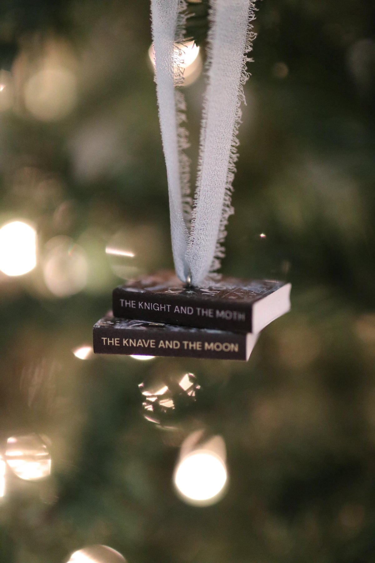 The Knight and the Moth Mini Book Stack Ornament