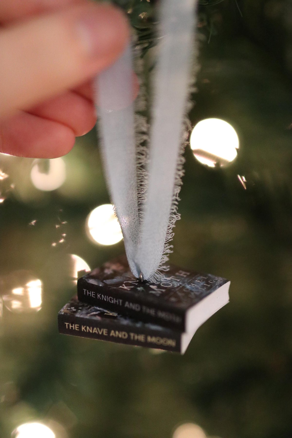 The Knight and the Moth Mini Book Stack Ornament