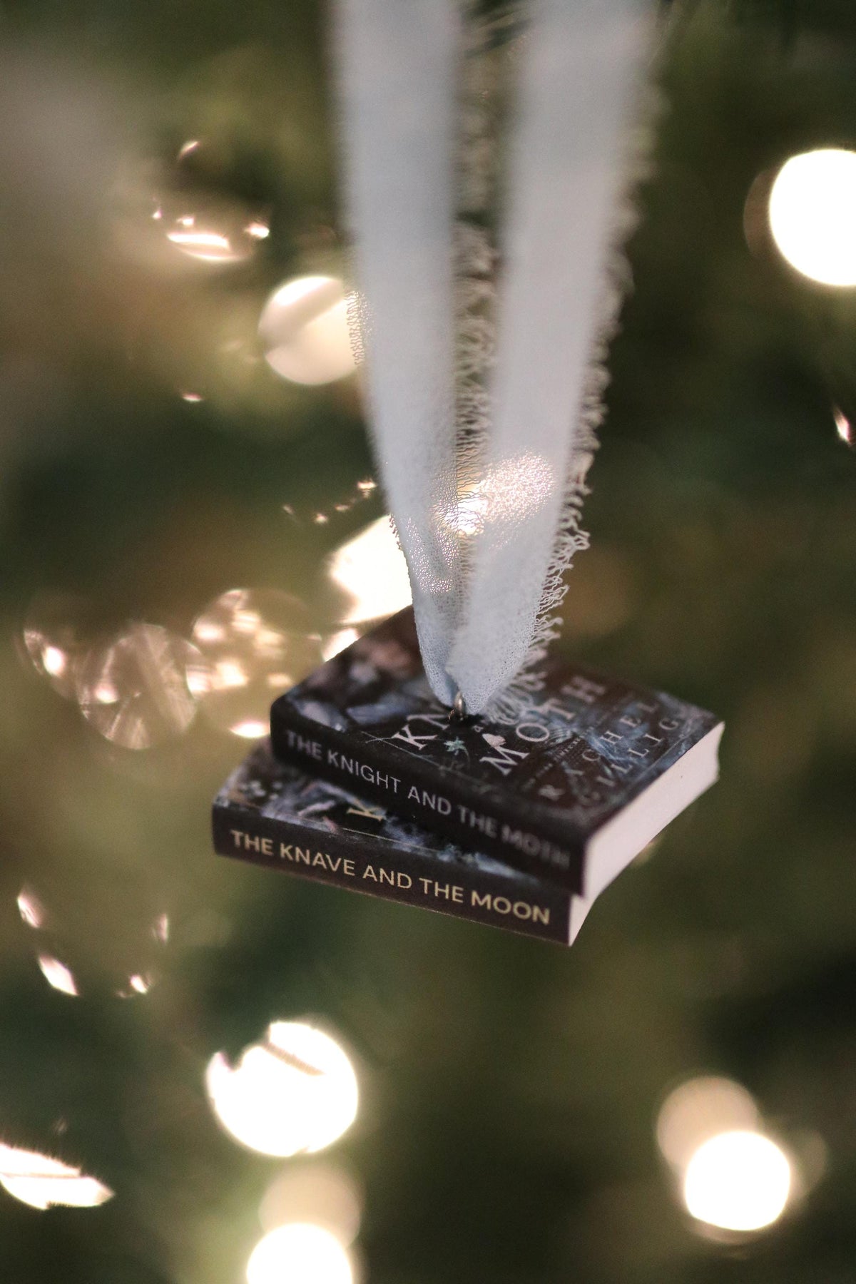 The Knight and the Moth Mini Book Stack Ornament