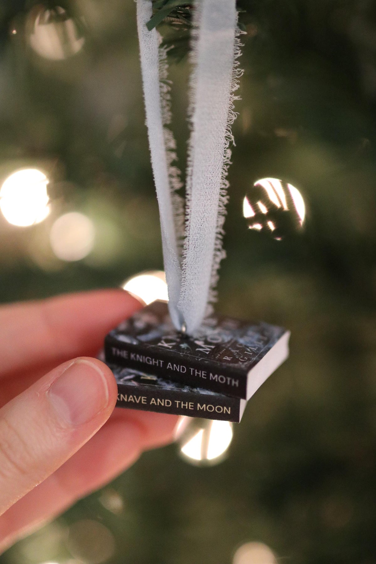 The Knight and the Moth Mini Book Stack Ornament