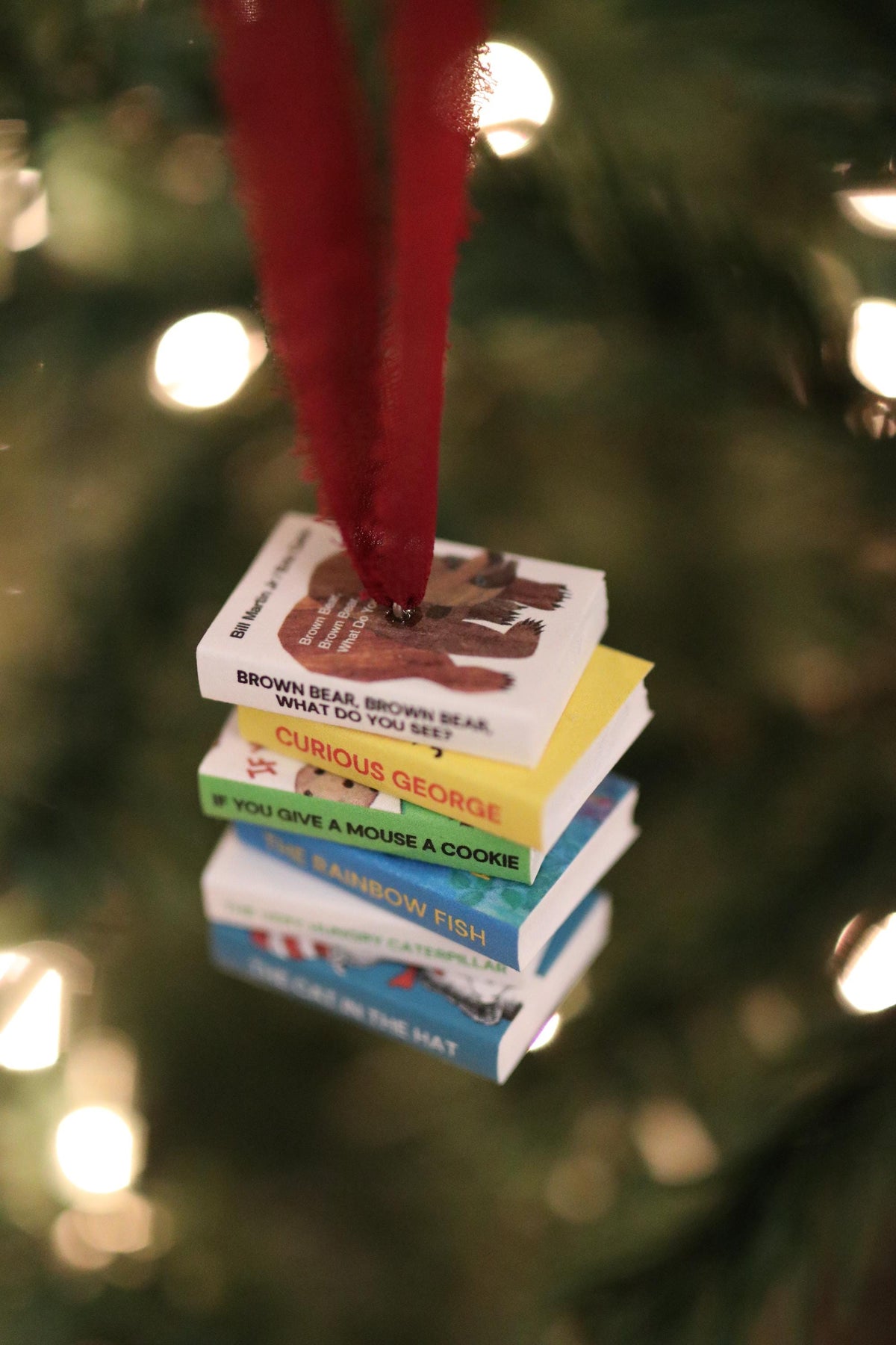 Nostalgic Mini Book Stack Ornament