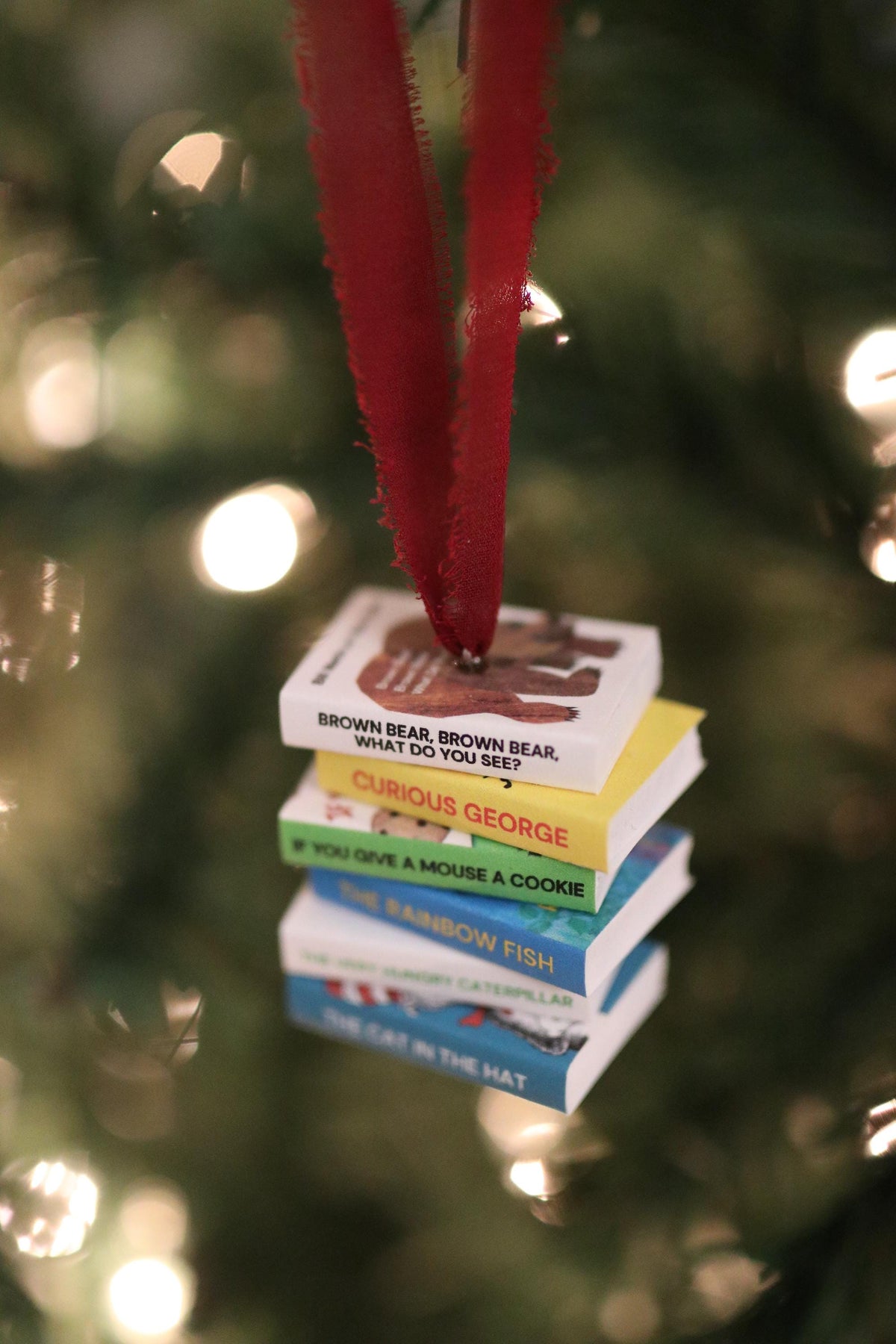 Nostalgic Mini Book Stack Ornament