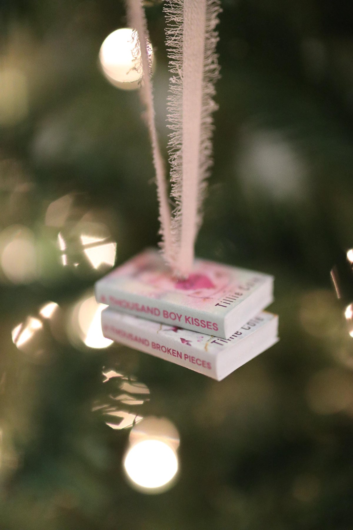 A Thousand Boy Kisses Mini Book Stack Ornament