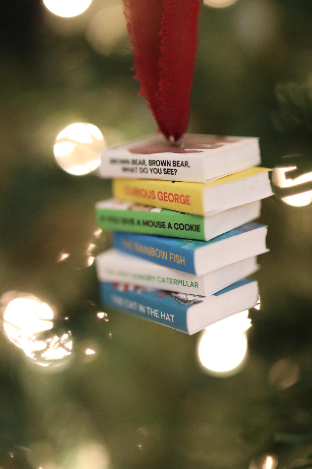 Nostalgic Mini Book Stack Ornament