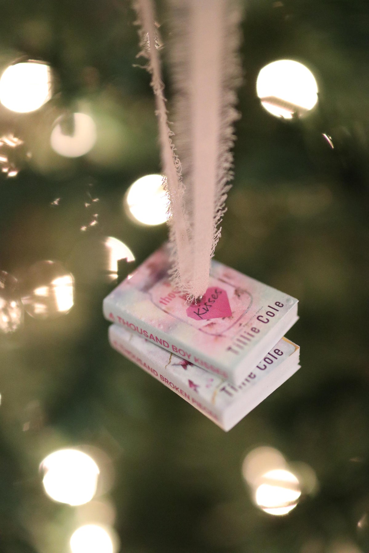 A Thousand Boy Kisses Mini Book Stack Ornament