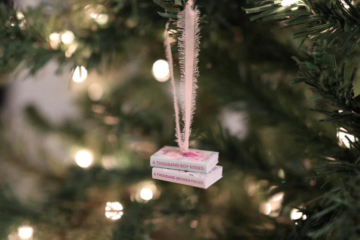 A Thousand Boy Kisses Mini Book Stack Ornament