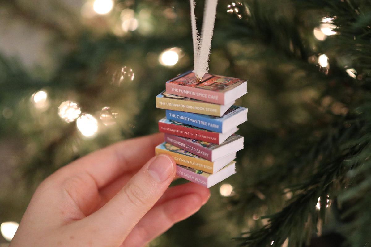 Dream Harbor Mini Book Stack Ornament