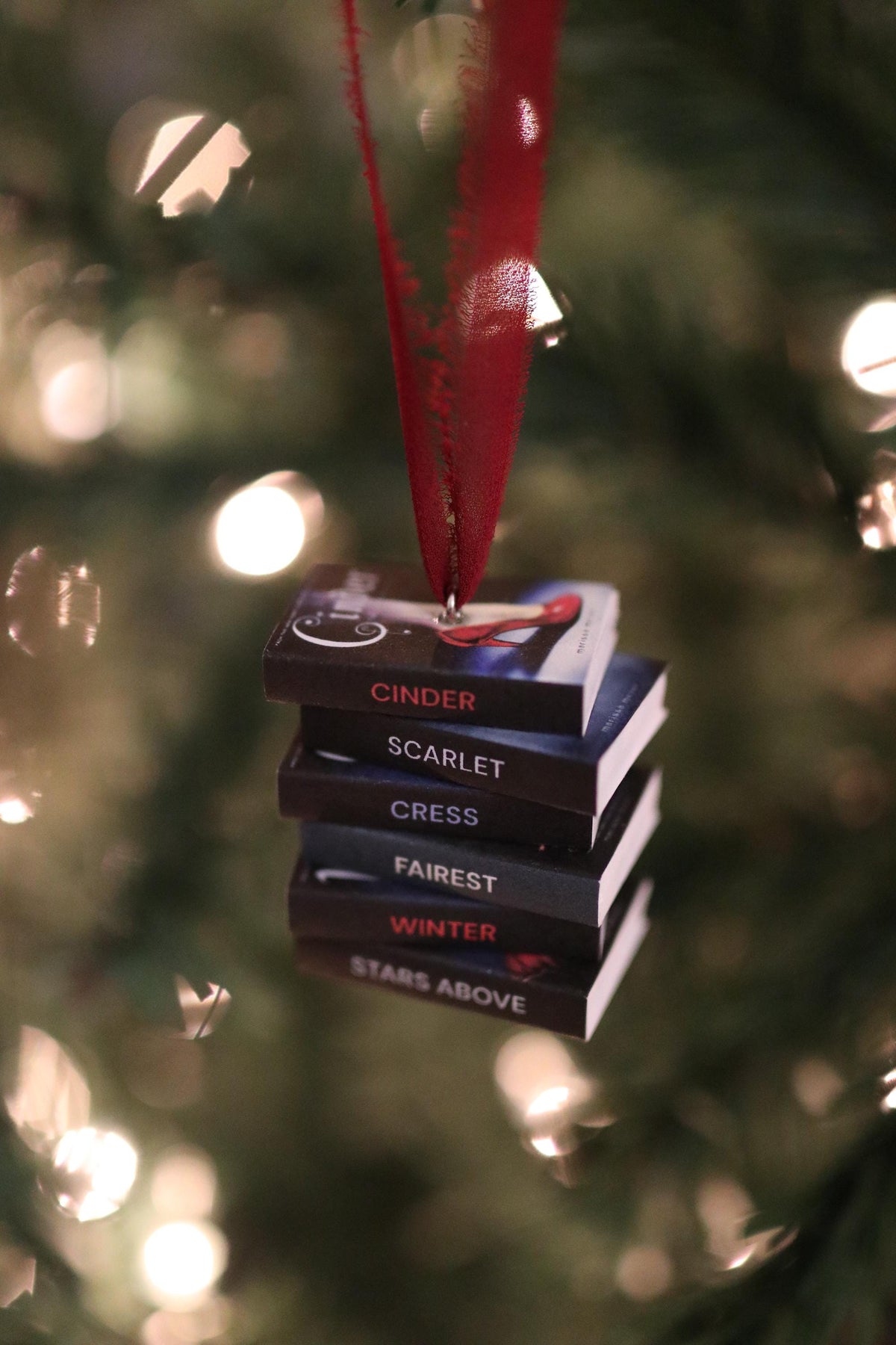 Cinder Mini Book Stack Ornament