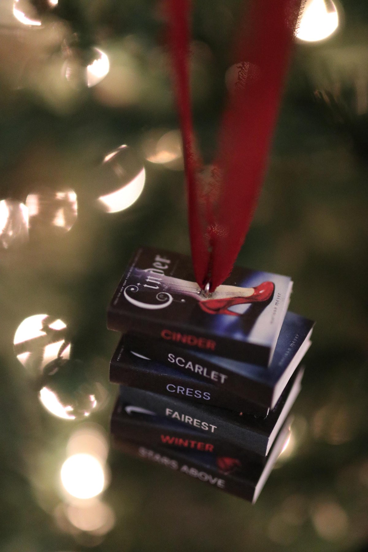 Cinder Mini Book Stack Ornament