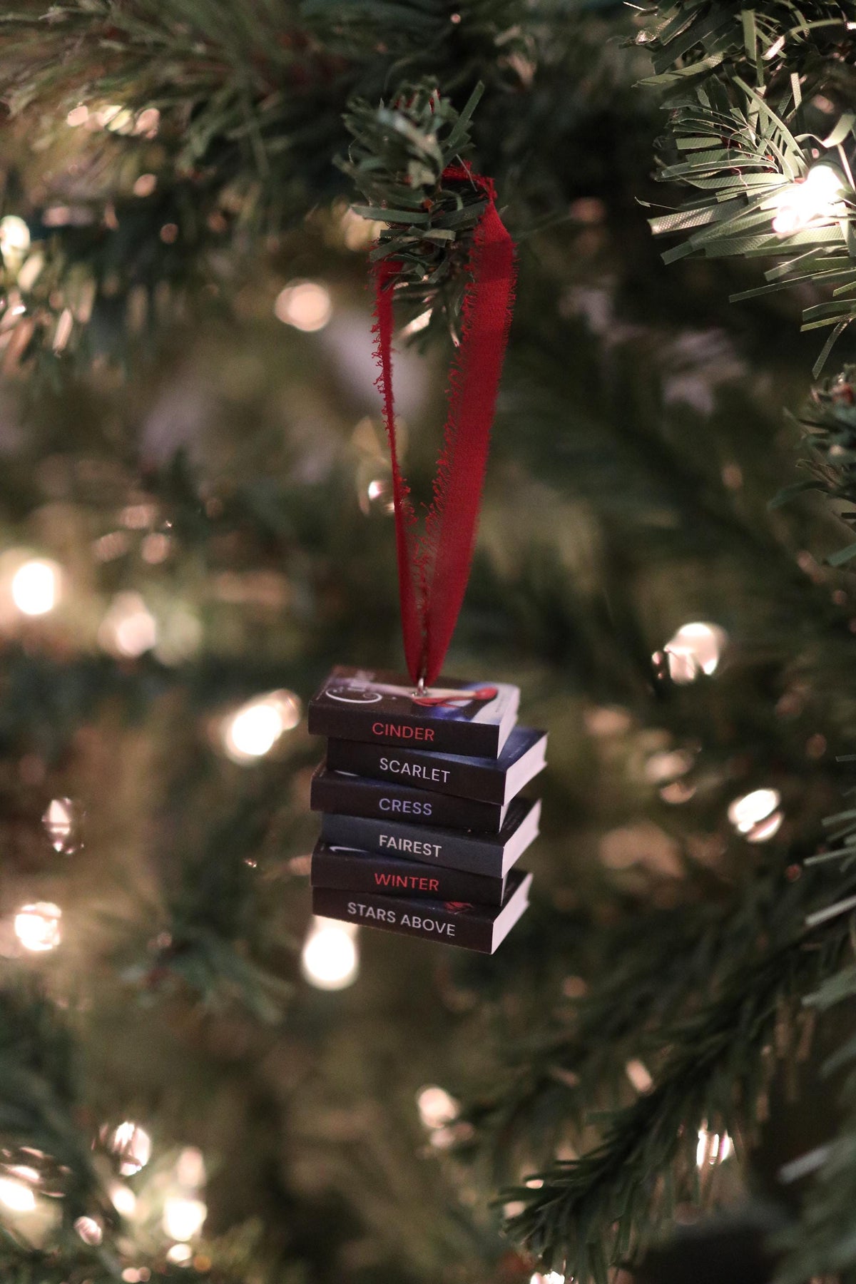 Cinder Mini Book Stack Ornament