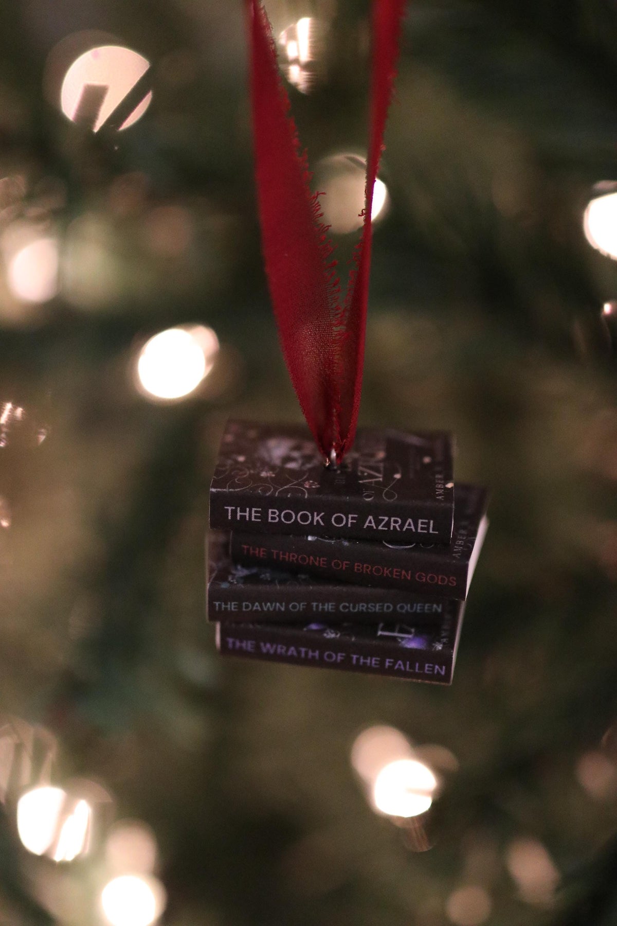 The Book of Azrael Mini Book Stack Ornament