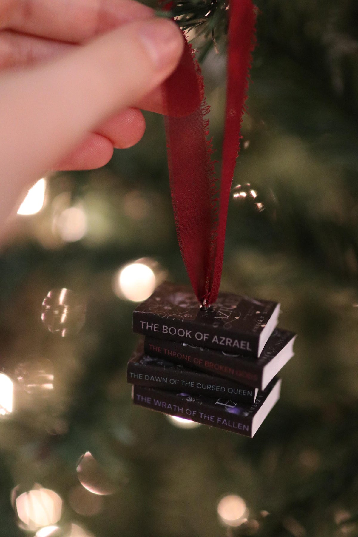The Book of Azrael Mini Book Stack Ornament