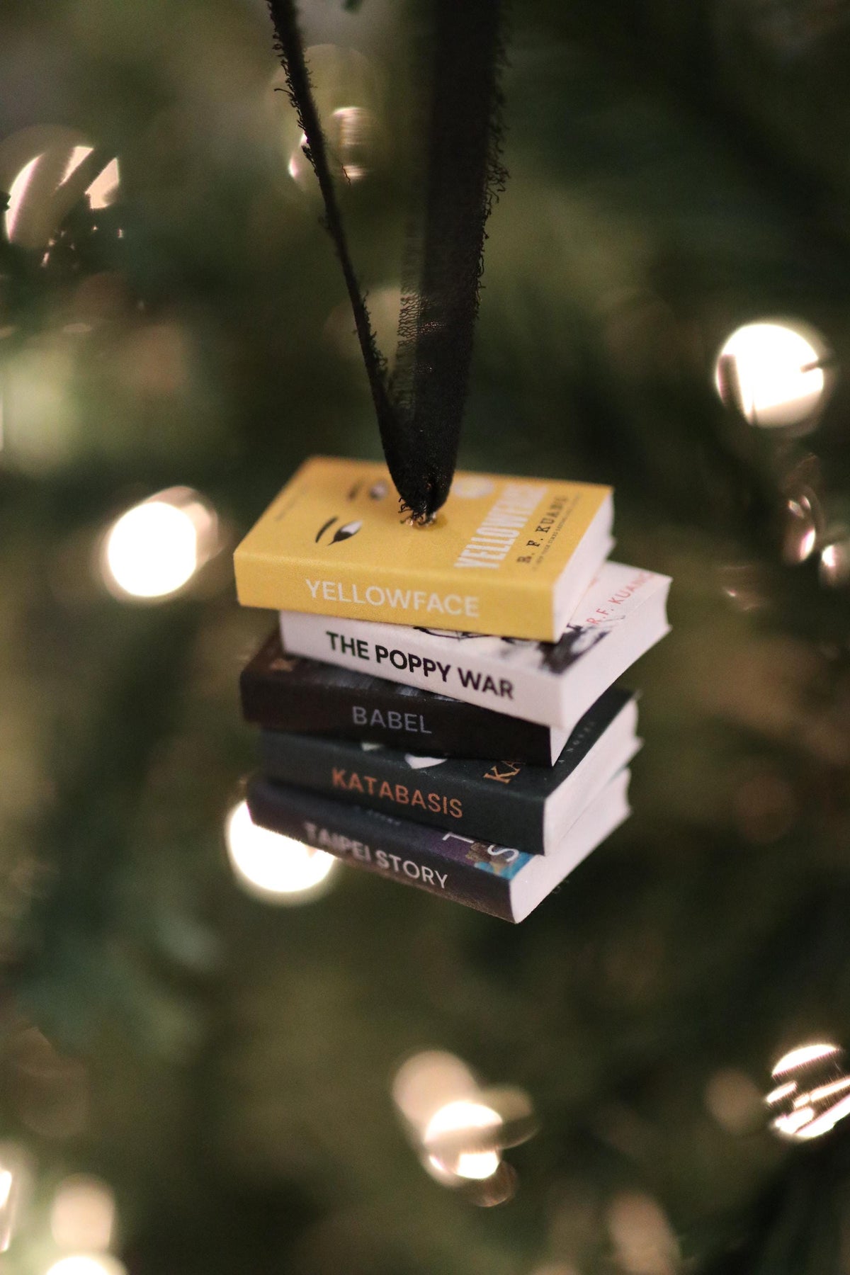 RF Kuang Mini Book Stack Ornament