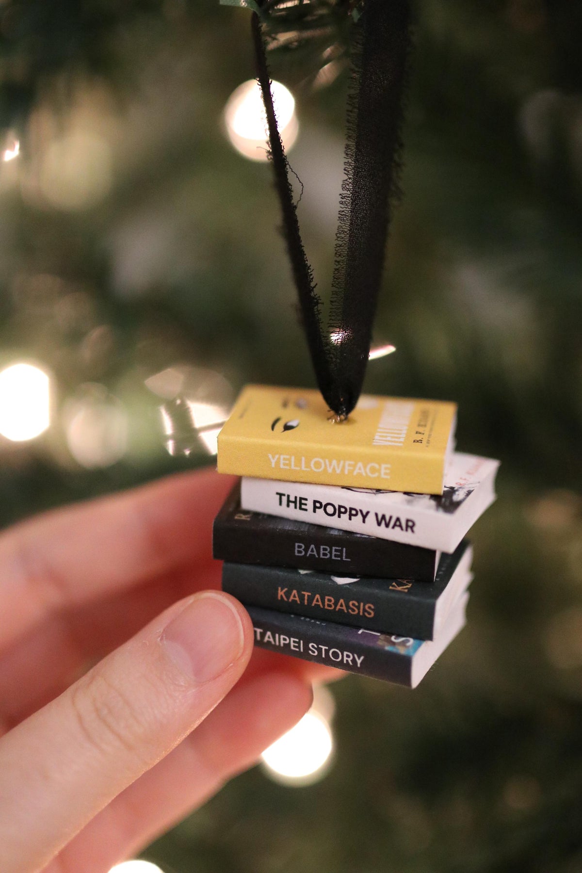RF Kuang Mini Book Stack Ornament