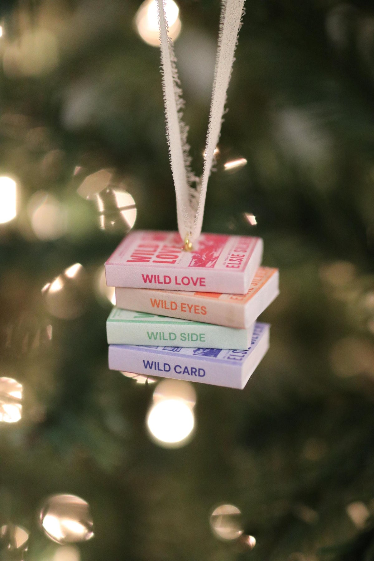 Wild Love Mini Book Stack Ornament