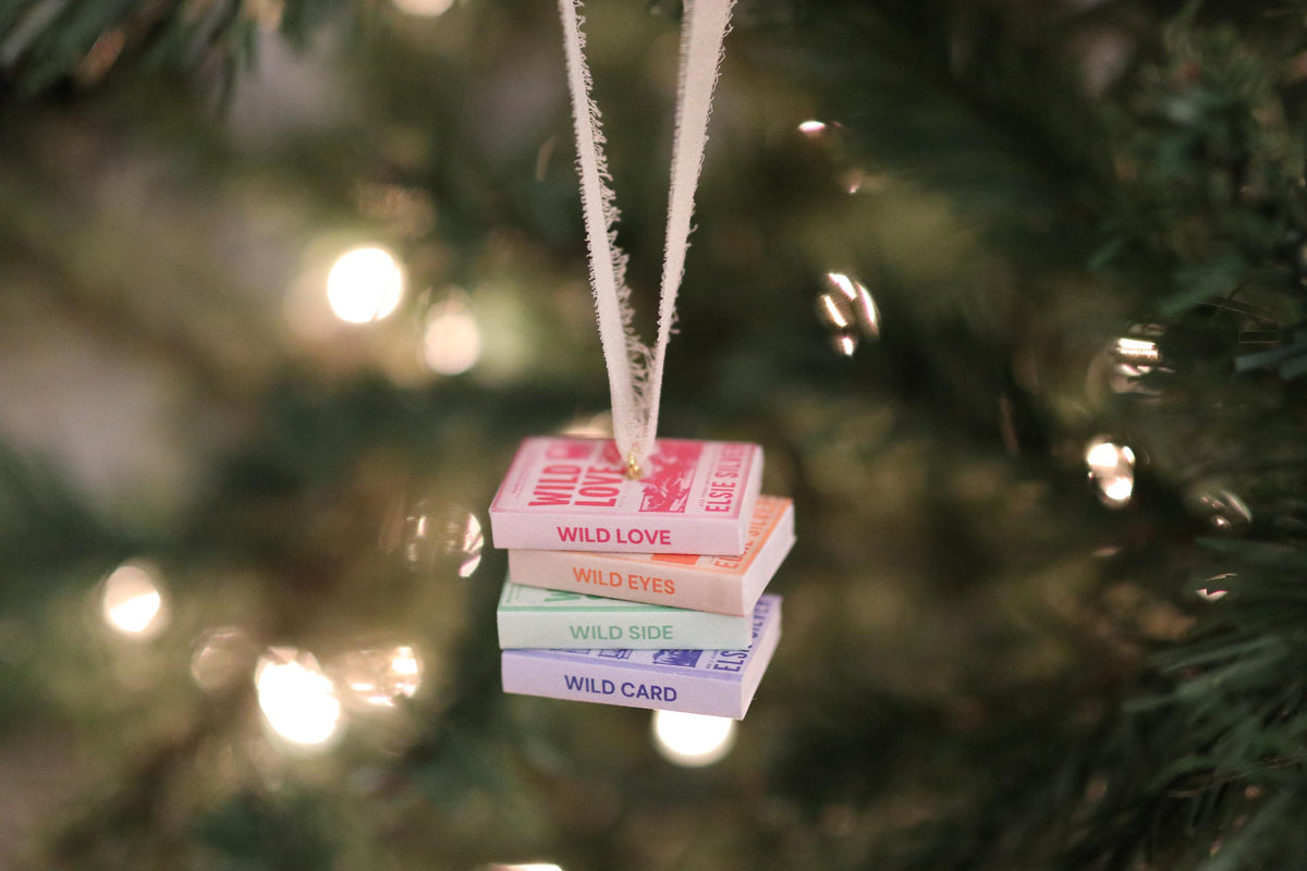 Wild Love Mini Book Stack Ornament