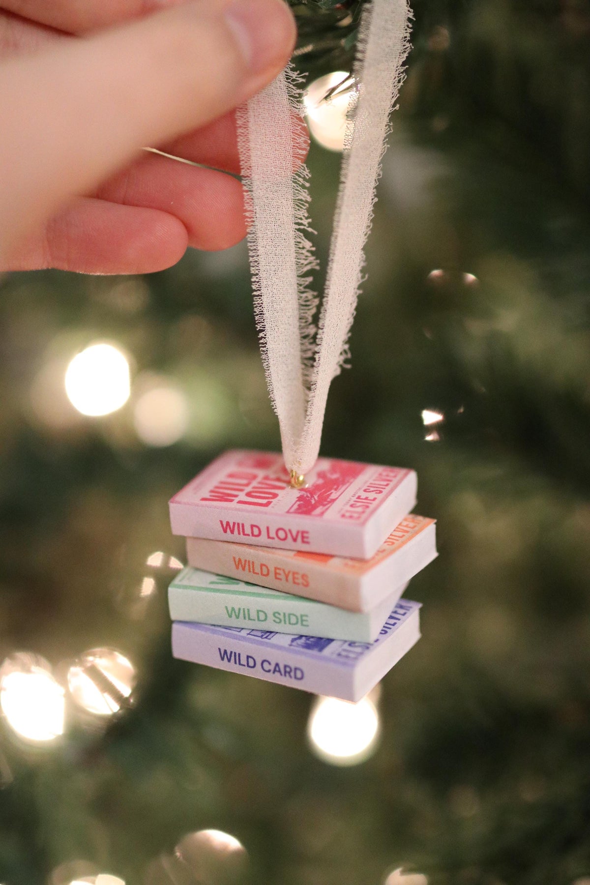 Wild Love Mini Book Stack Ornament