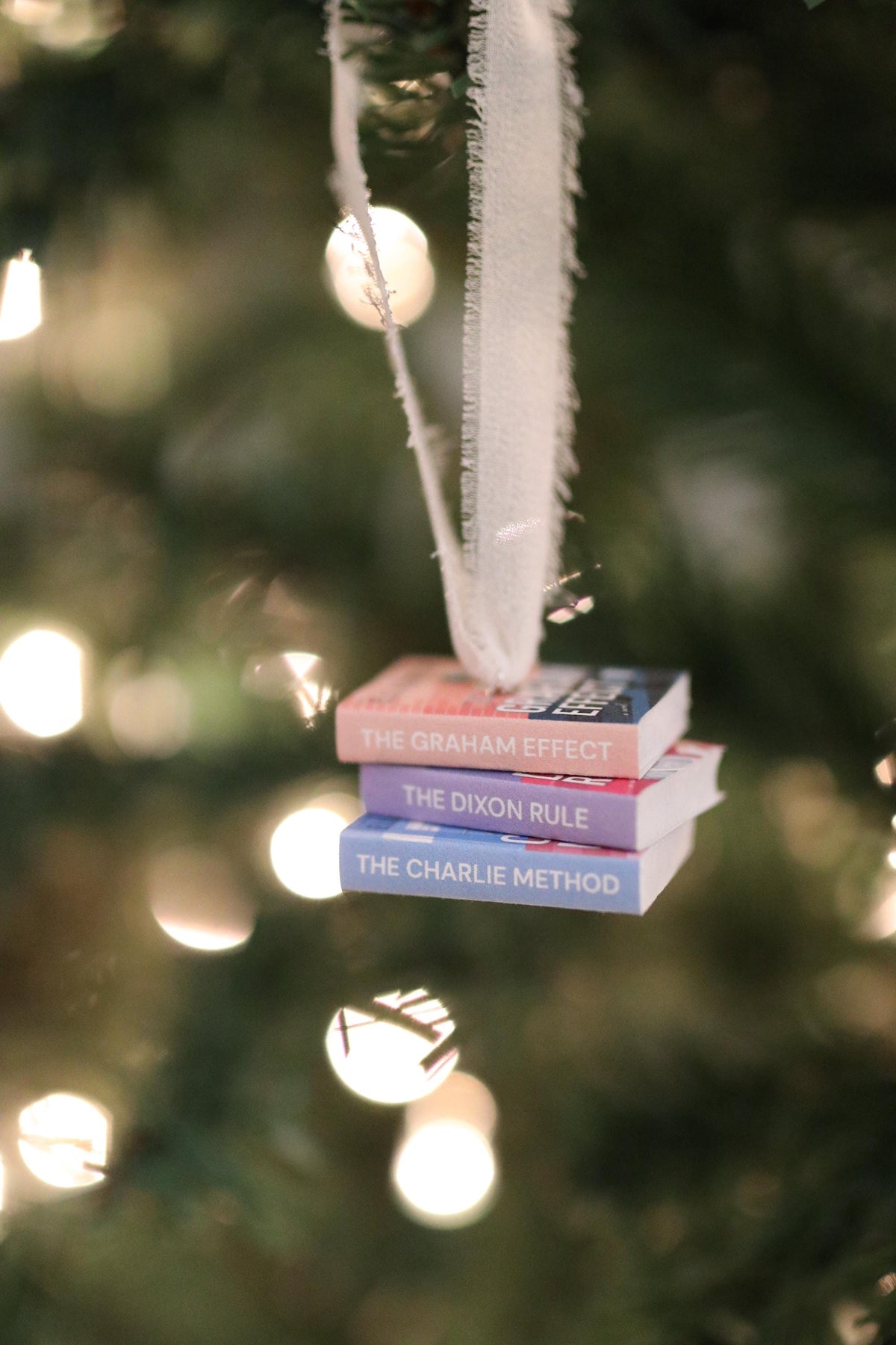 The Graham Effect Mini Book Stack Ornament