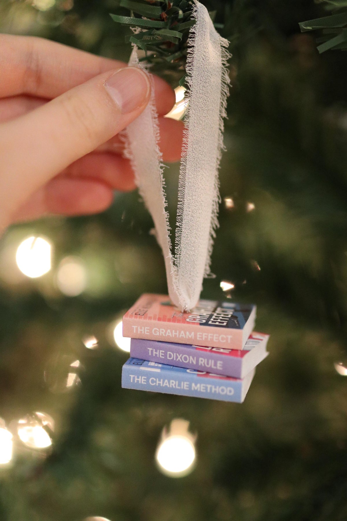 The Graham Effect Mini Book Stack Ornament