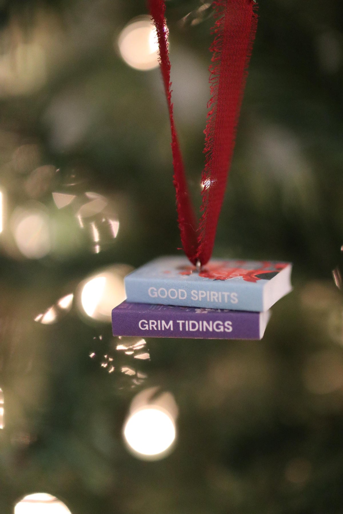 Good Spirits Mini Book Stack Ornament