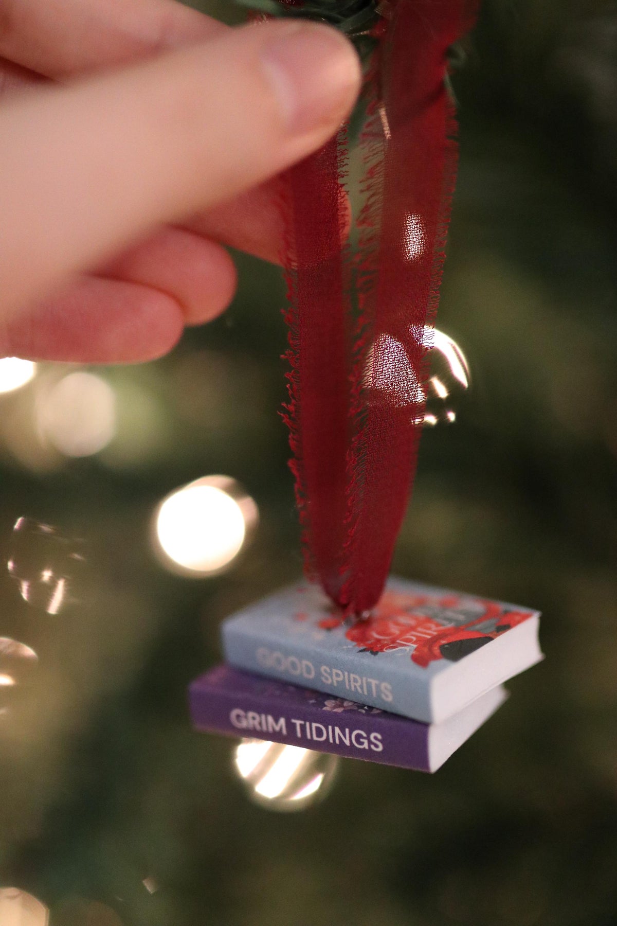 Good Spirits Mini Book Stack Ornament