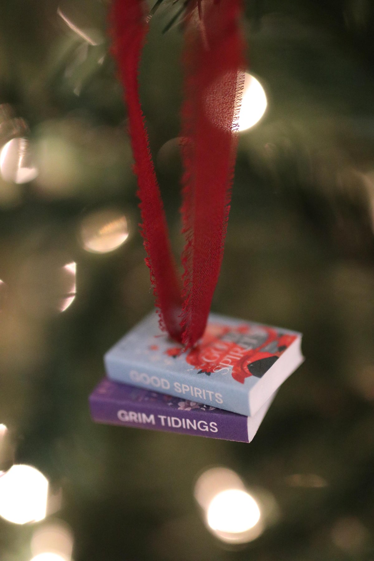 Good Spirits Mini Book Stack Ornament
