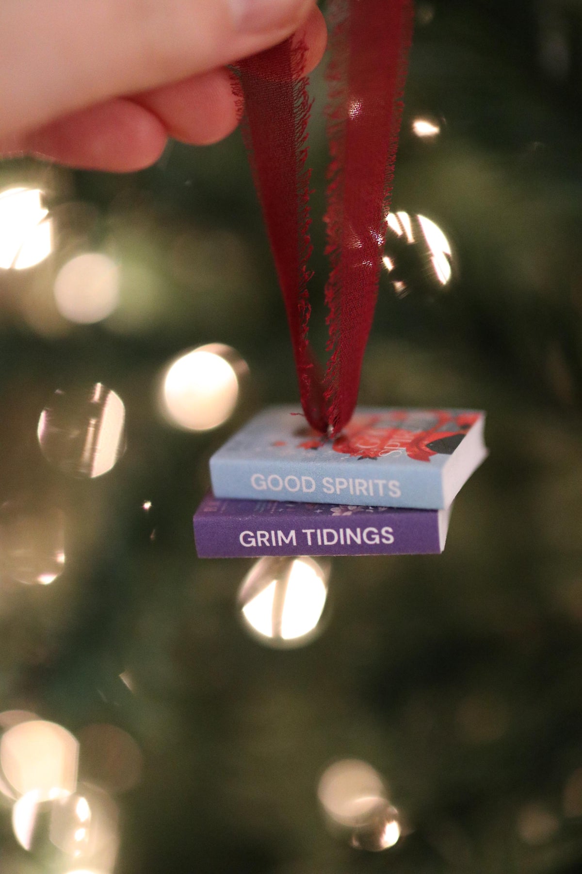 Good Spirits Mini Book Stack Ornament