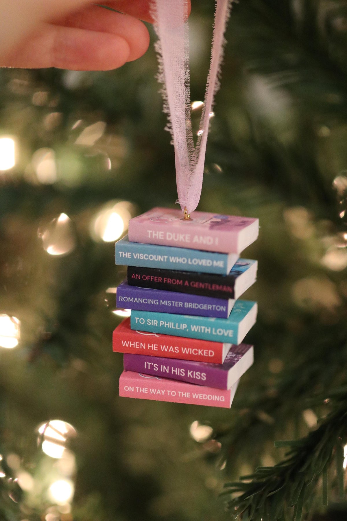 Bridgerton Mini Book Stack Ornament