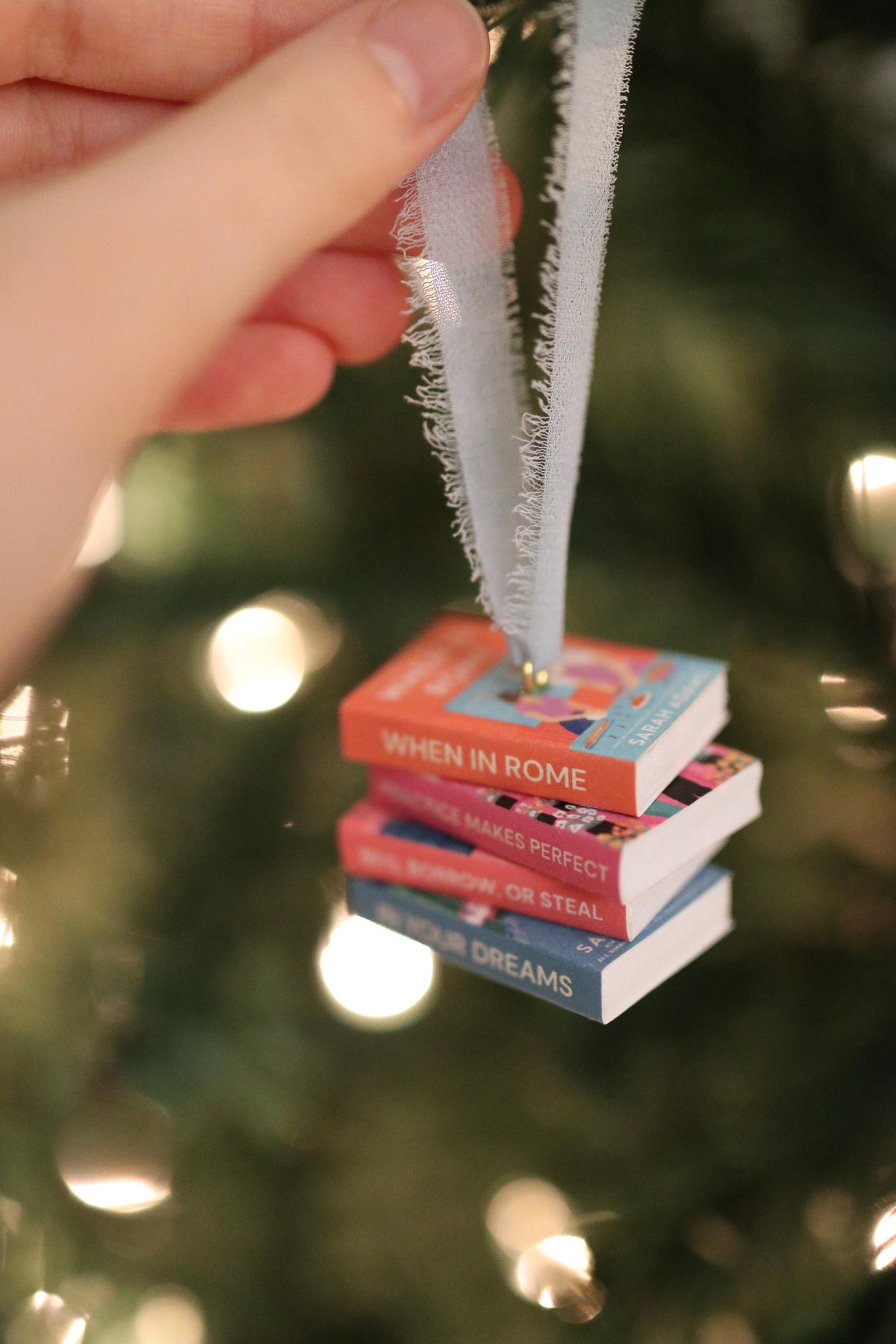 When in Rome Mini Book Stack Ornament