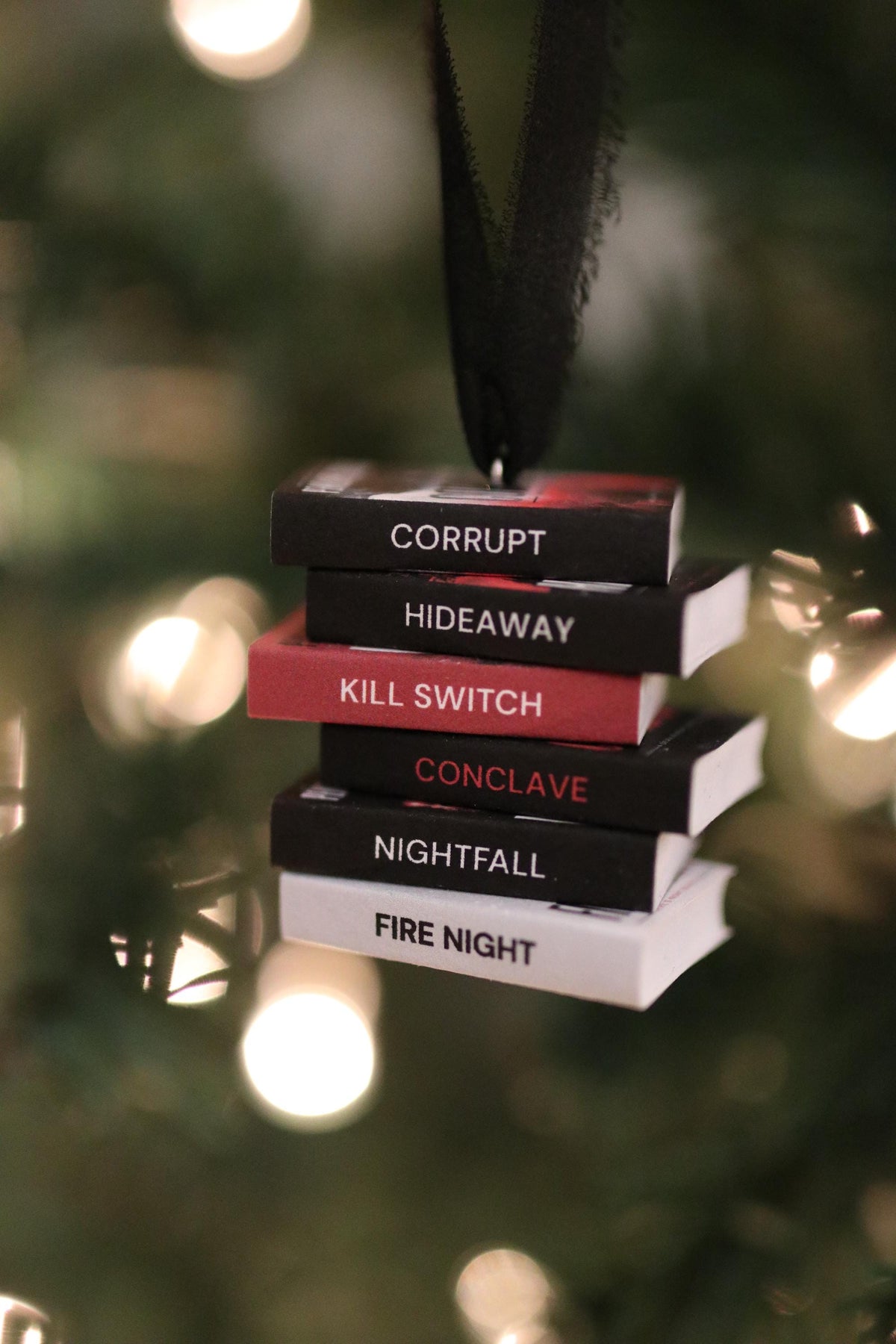 Corrupt Mini Book Stack Ornament