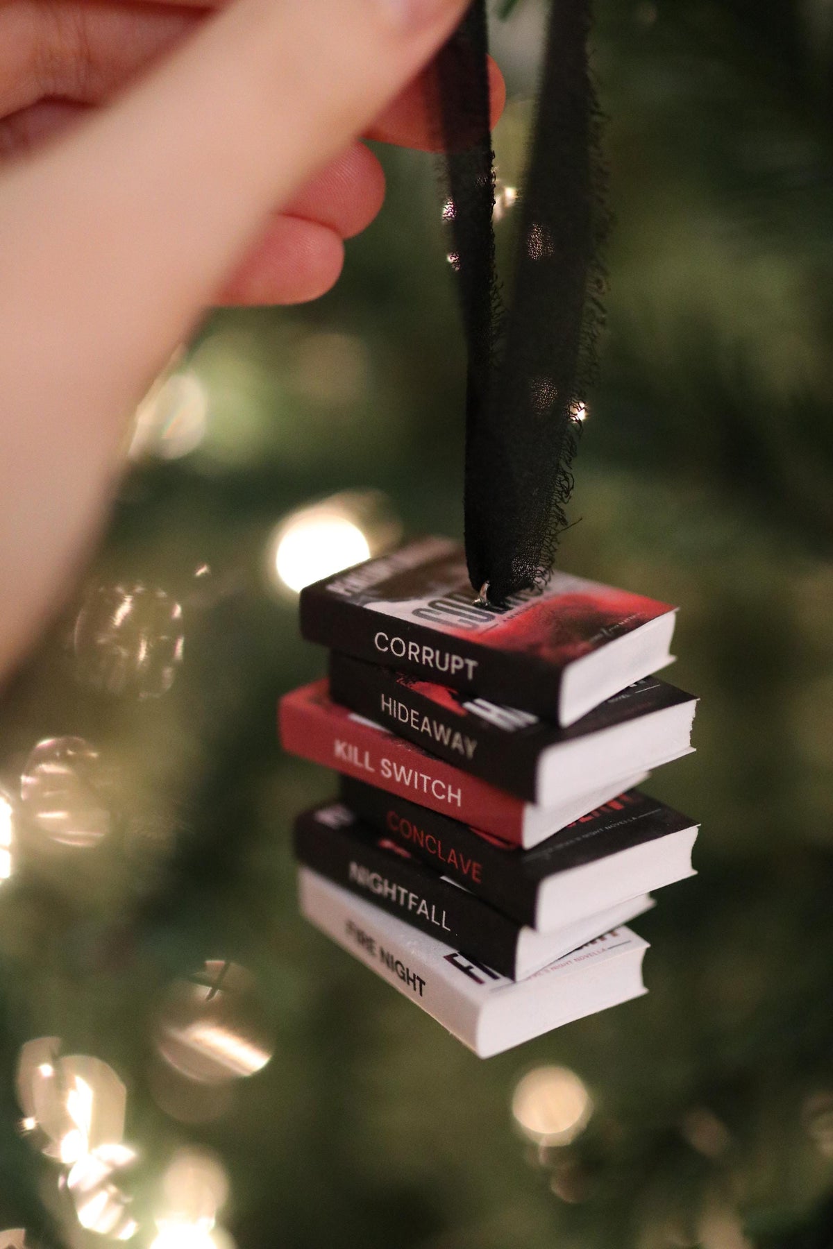 Corrupt Mini Book Stack Ornament