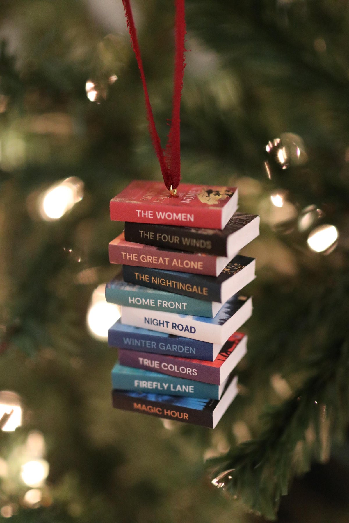 Kristin Hannah Mini Book Stack Ornament