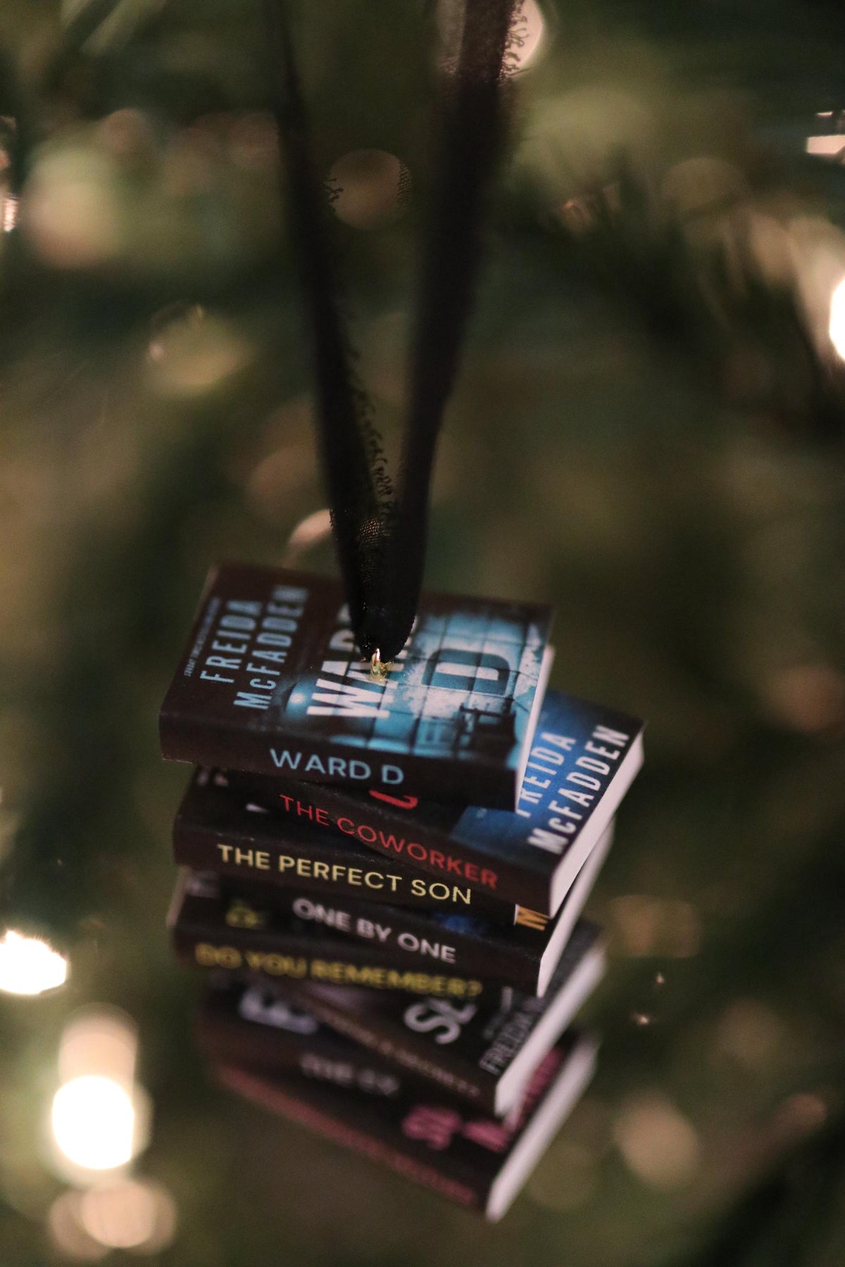 Freida McFadden Mini Book Stack Ornament