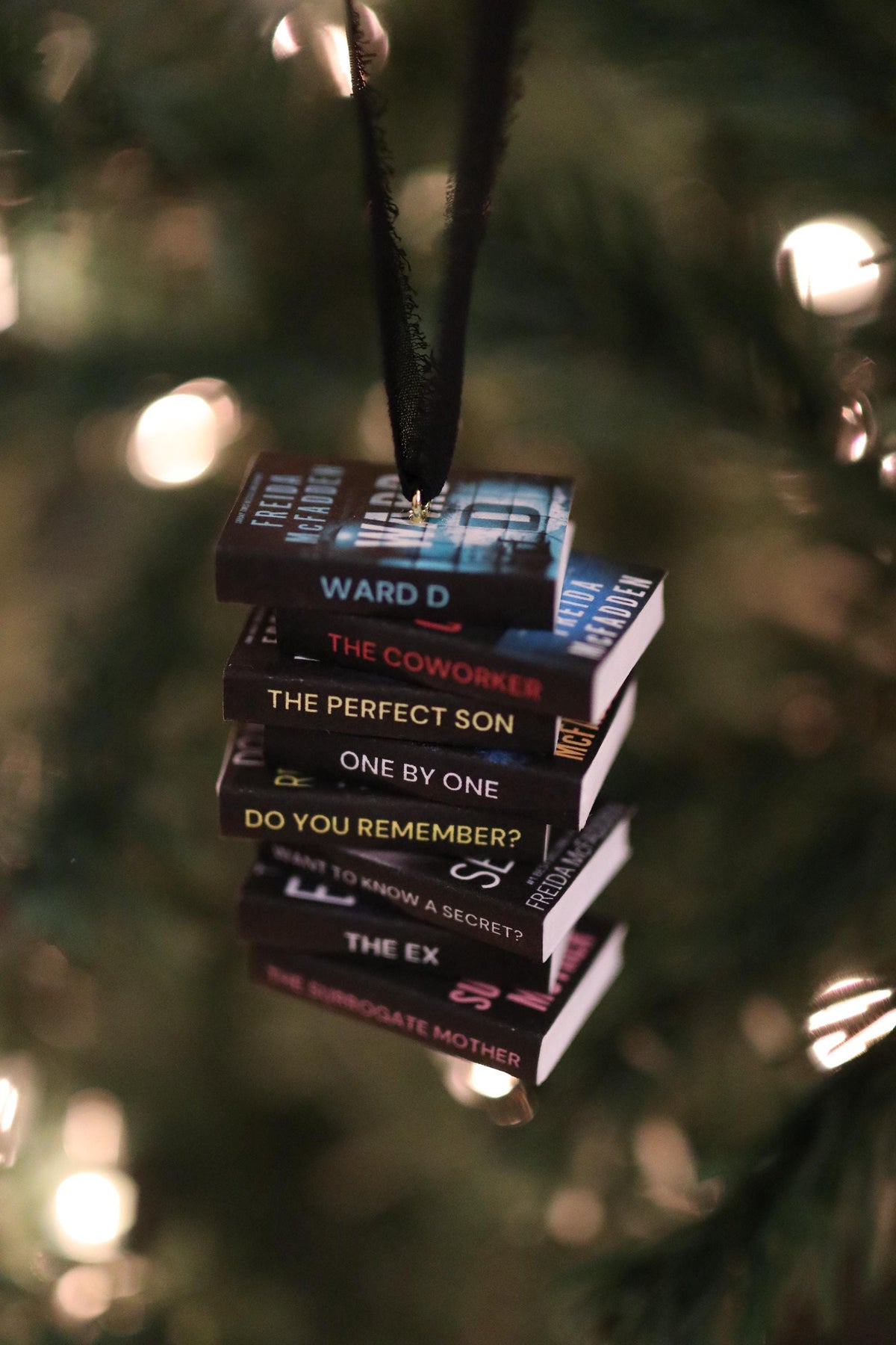 Freida McFadden Mini Book Stack Ornament