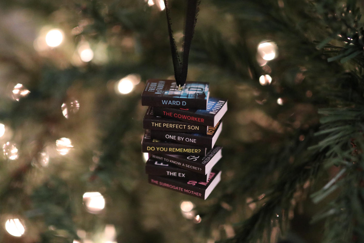 Freida McFadden Mini Book Stack Ornament