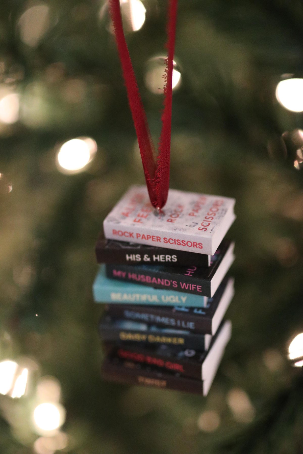 Alice Feeney Mini Book Stack Ornament