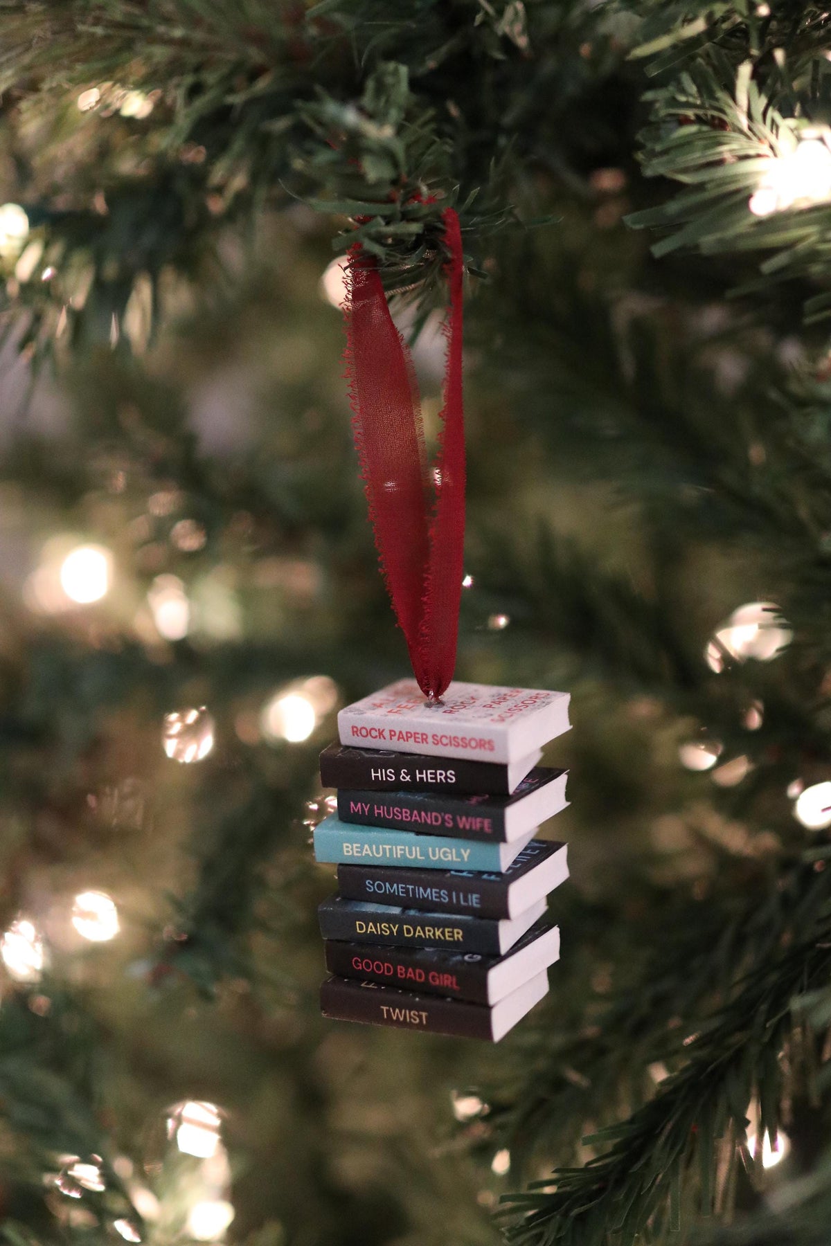 Alice Feeney Mini Book Stack Ornament