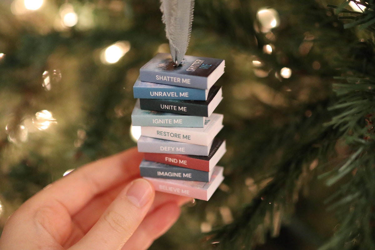 Shatter Me Mini Book Stack Ornament