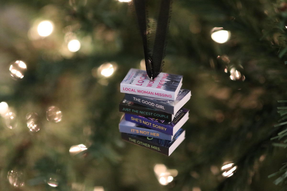 Mary Kubica Mini Book Stack Ornament