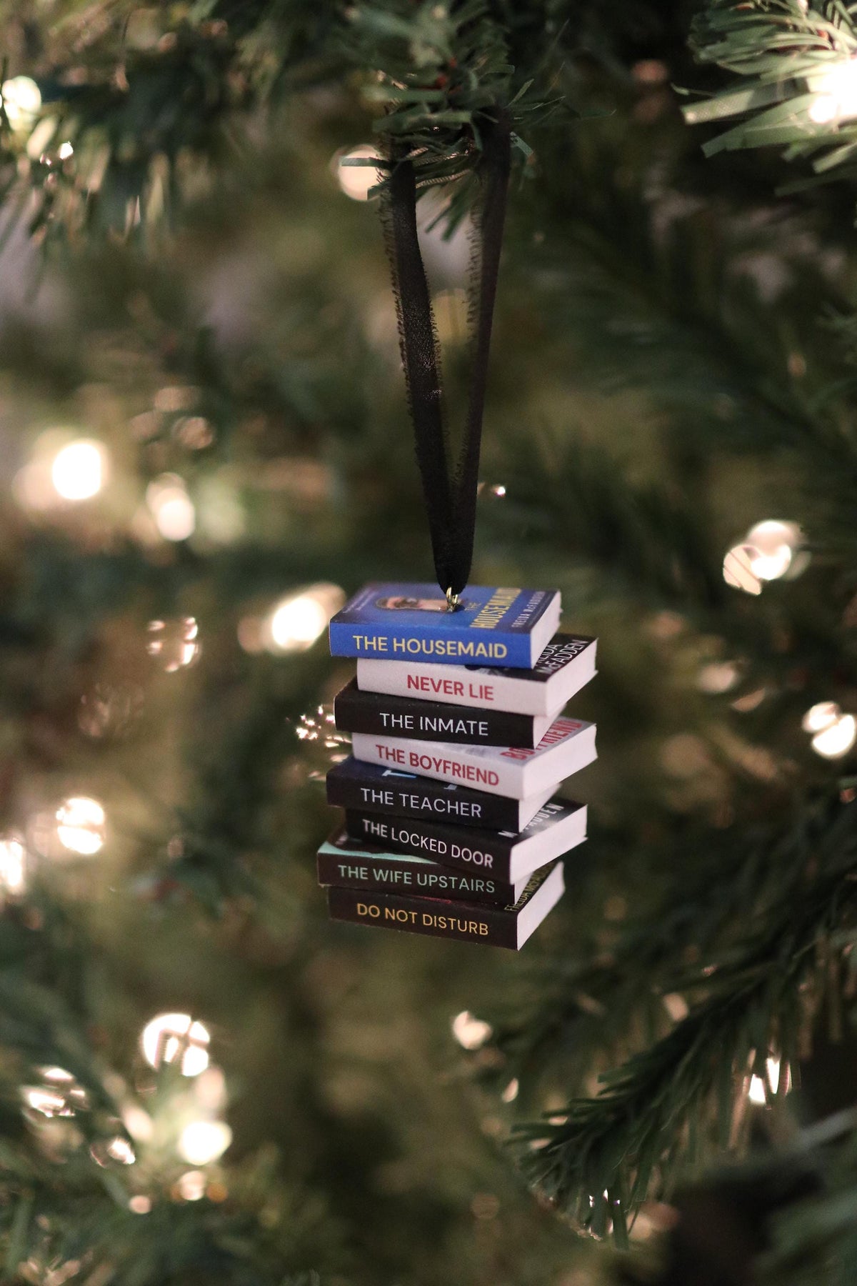 Freida McFadden Mini Book Stack Ornament